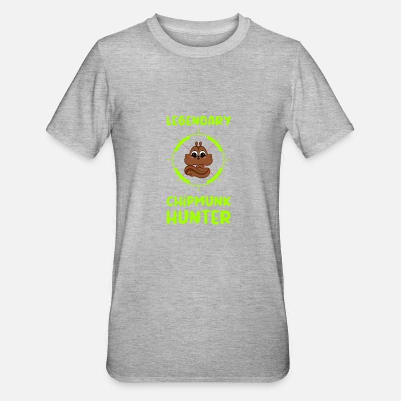 Hunter Squirrel Écureuil Cadeau - T-shirt polycoton Unisexe - gris chiné