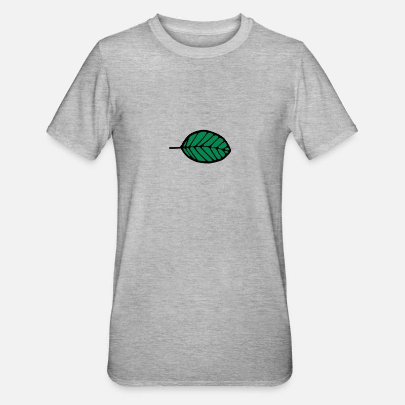 Feuille, feuilles, arbre, automne - T-shirt polycoton Unisexe - gris chiné