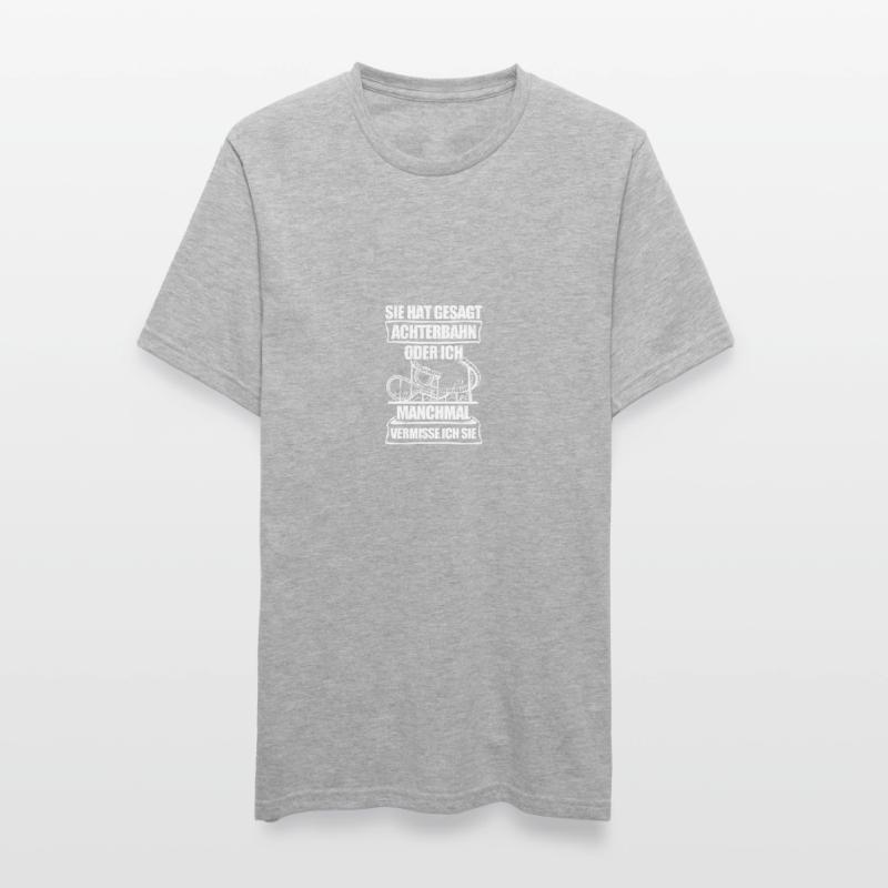 Achterbahn oder ich Freizeitpark Rollercoaster Unisex Polycotton T-Shirt