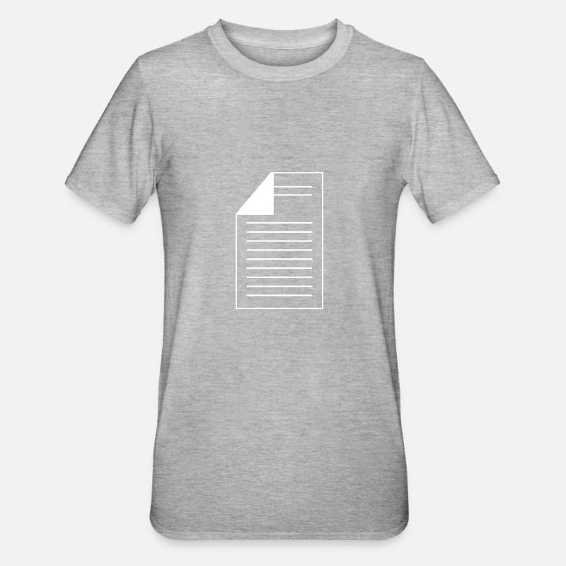 Document Documents Icon - Unisex Polycotton T-Shirt - heather grey