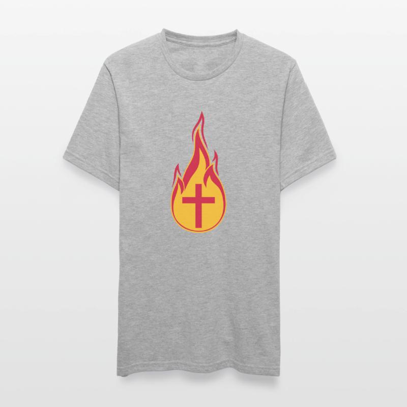 fire flames hot burn burned torch loder Unisex Polycotton T-Shirt