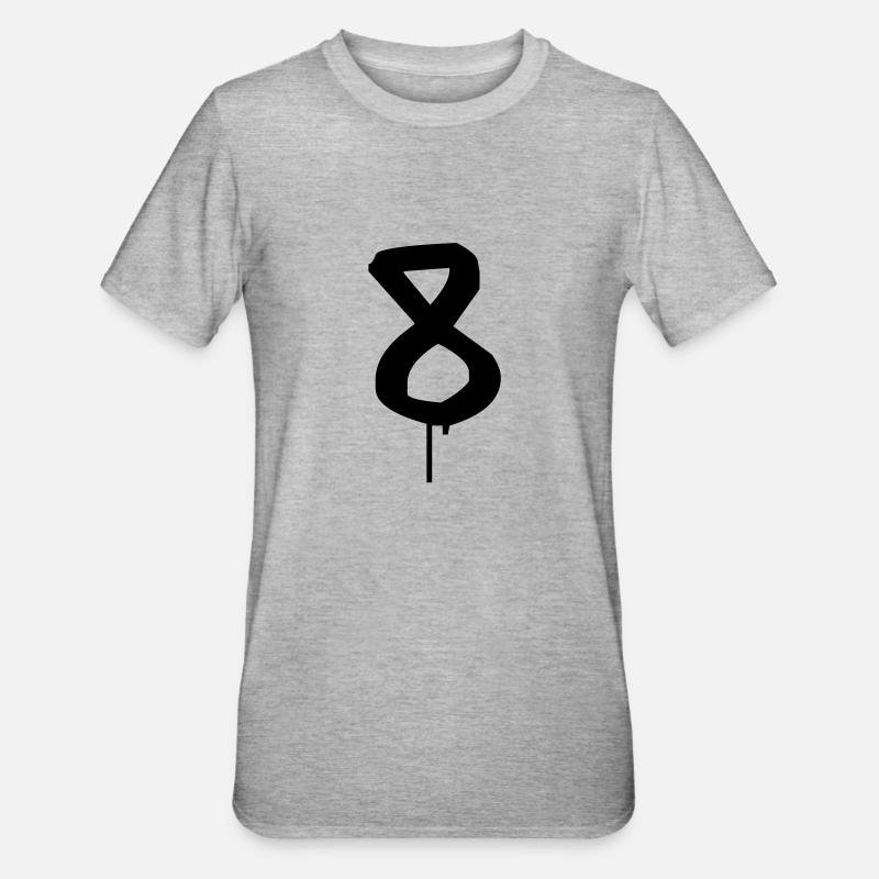 Graffiti : 8 - T-shirt polycoton Unisexe - gris chiné