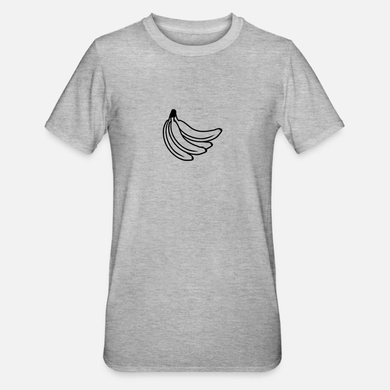 Bananas Bunch - T-shirt polycoton Unisexe - gris chiné
