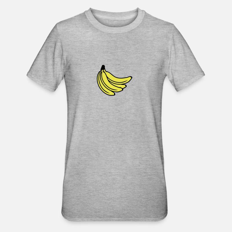 Bananas Bunch - T-shirt polycoton Unisexe - gris chiné