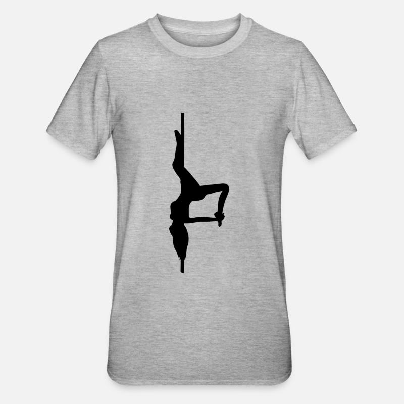 Figurine Pole Dance Noir - T-shirt polycoton Unisexe - gris chiné