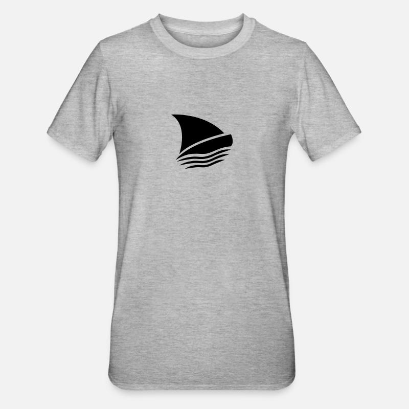 Sailingboat - T-shirt polycoton Unisexe - gris chiné