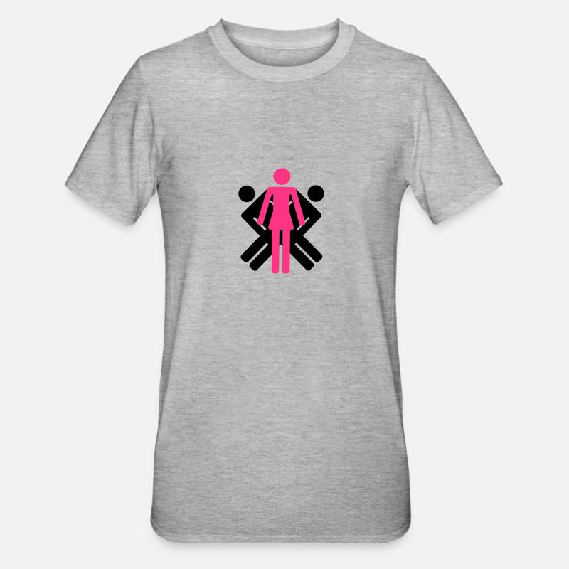 Intersection 2 +1 - T-shirt polycoton Unisexe - gris chiné