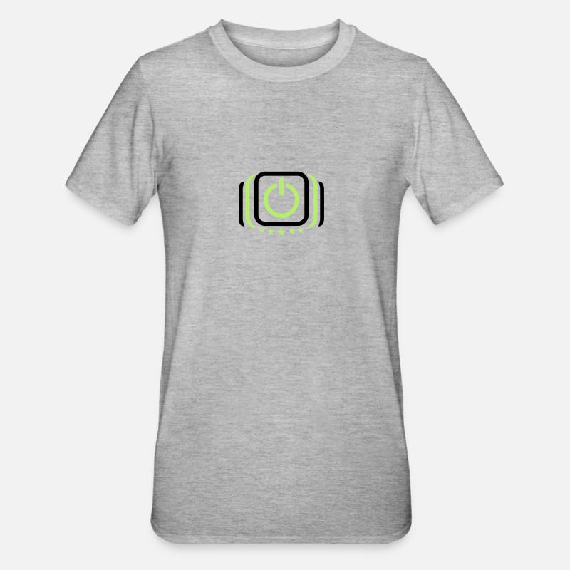 Alimentation sur off sur interrupteur - T-shirt polycoton Unisexe - gris chiné