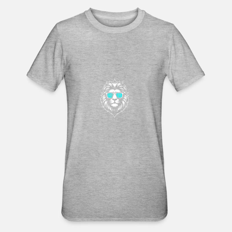 Löwe Daniel - Unisex Polycotton T-Shirt - Grau meliert