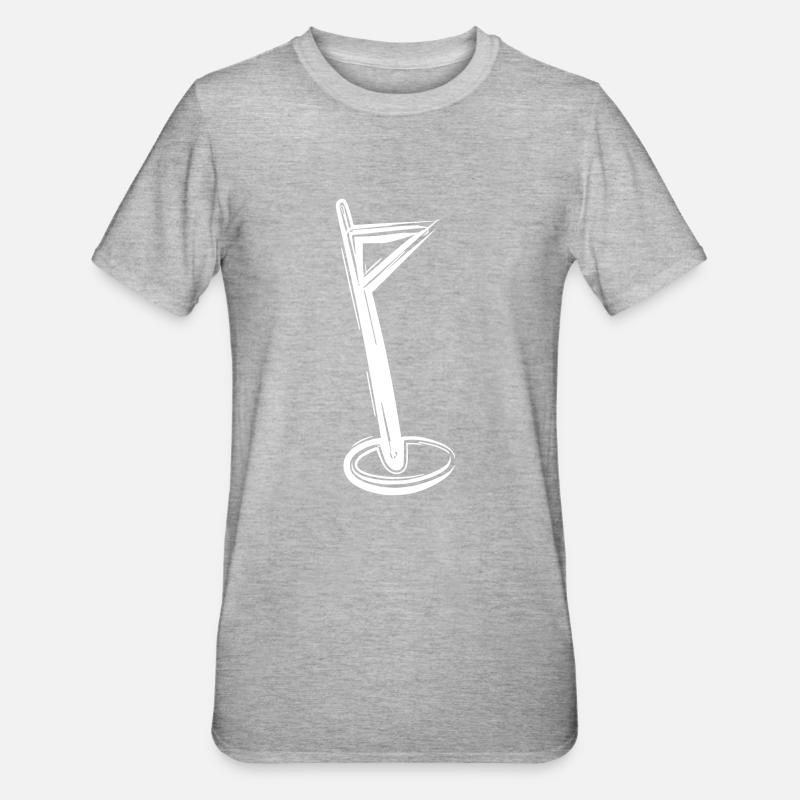 Drapeau de golf - T-shirt polycoton Unisexe - gris chiné