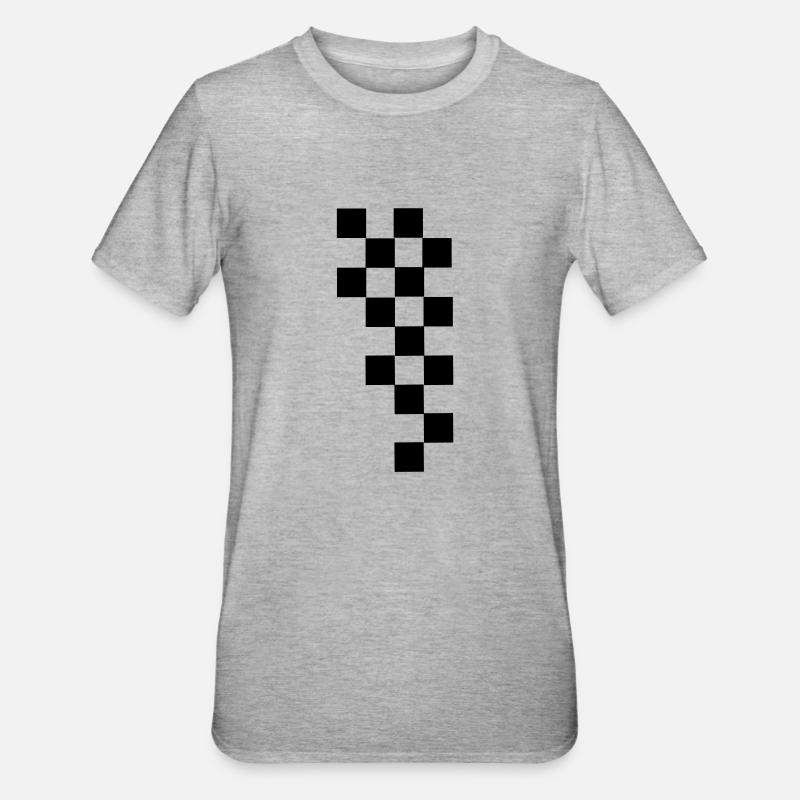 RACING FLAG - Unisex Polycotton T-Shirt - Grau meliert
