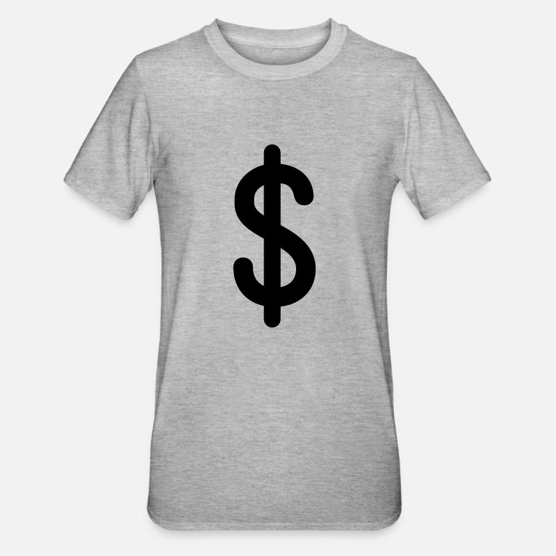 dollar - T-shirt polycoton Unisexe - gris chiné