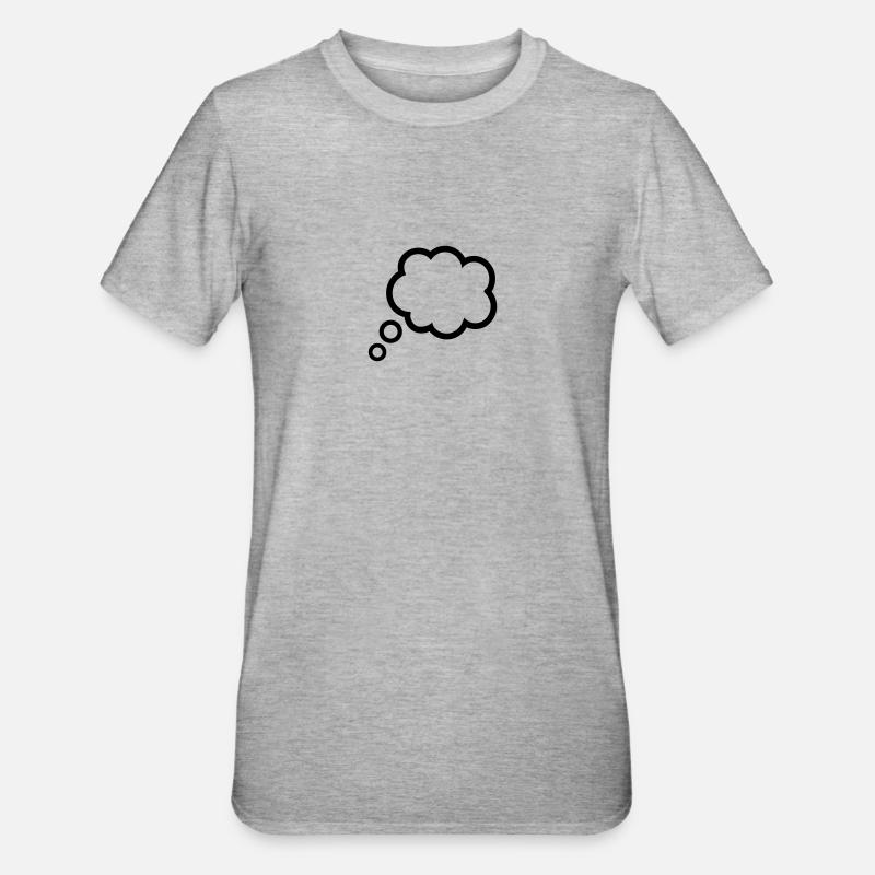 Speech bubble - Unisex Polycotton T-Shirt - heather grey