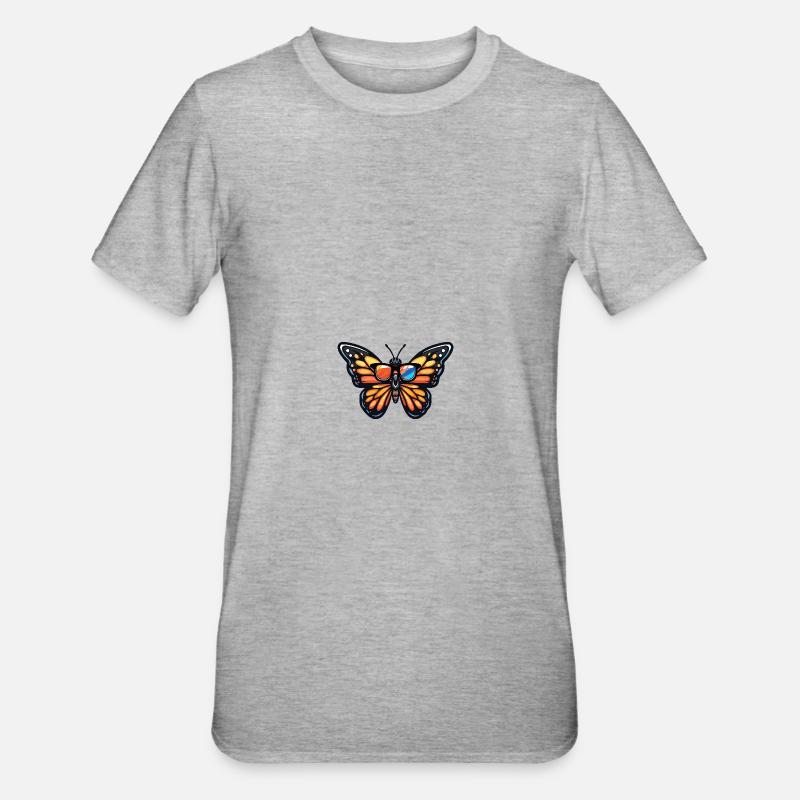 Papillon Bande dessinée cool - T-shirt polycoton Unisexe - gris chiné