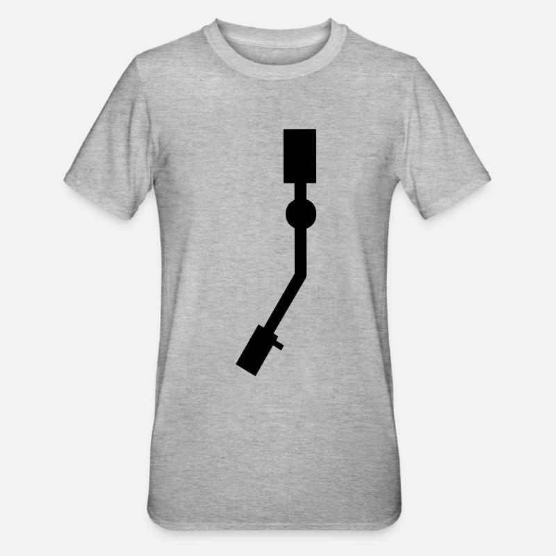 Turntable Nadel - Unisex Polycotton T-Shirt - Grau meliert