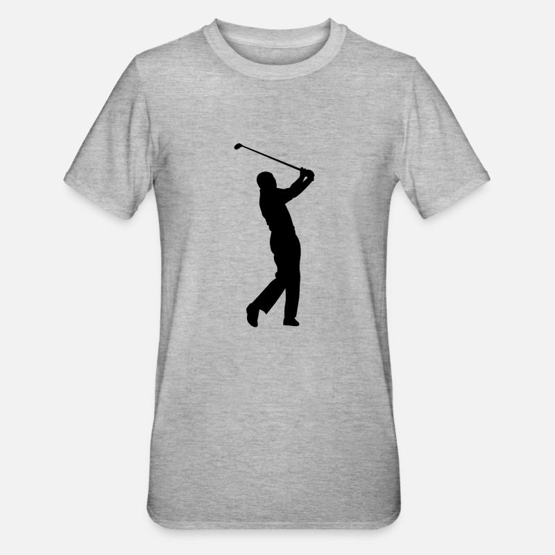 Golf Golfer Golfer Terrain de golf - T-shirt polycoton Unisexe - gris chiné
