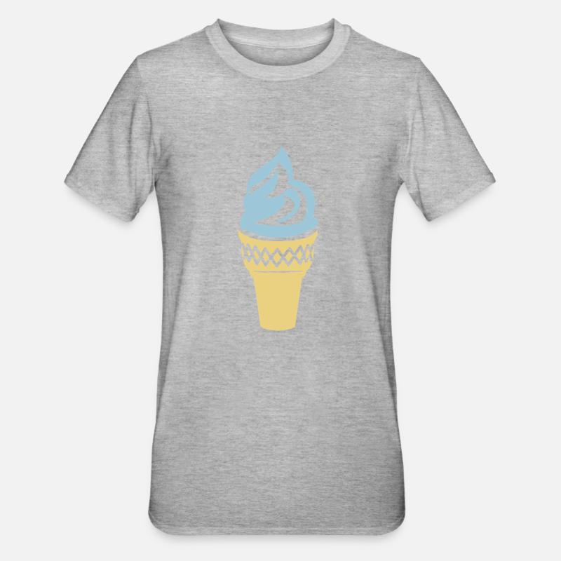 eis creme - Unisex Polycotton T-Shirt - Grau meliert