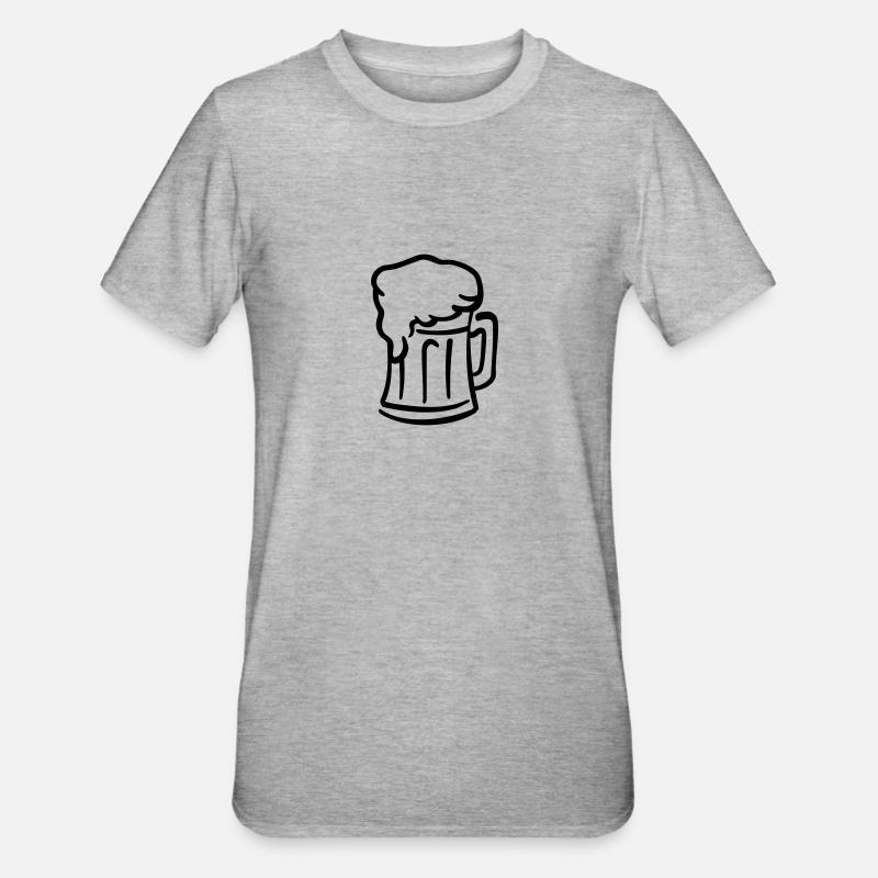 Beer - Unisex Polycotton T-Shirt - heather grey