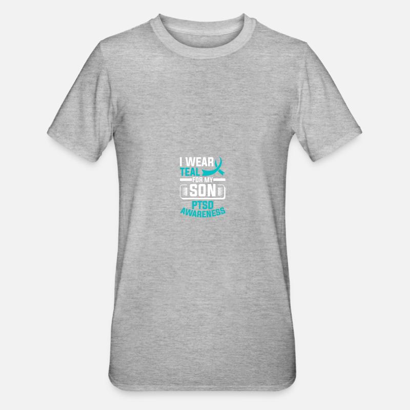 Sensibilisation au TSPT - T-shirt polycoton Unisexe - gris chiné