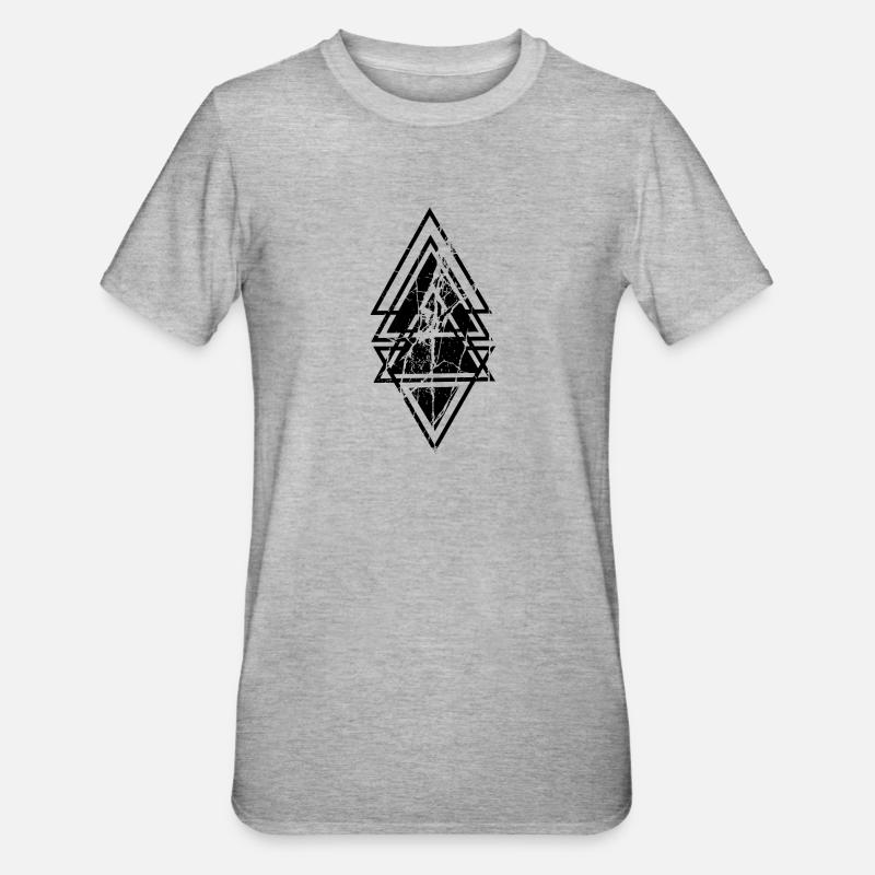 triangle noir - T-shirt polycoton Unisexe - gris chiné