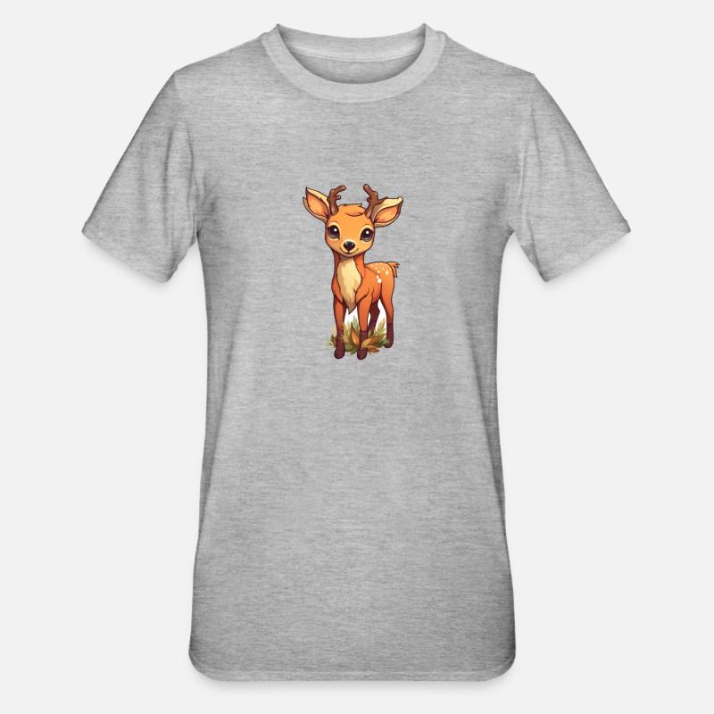 Petit Cert mignon - T-shirt polycoton Unisexe - gris chiné