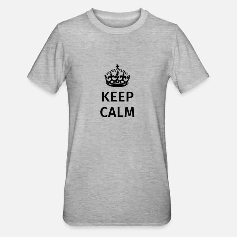 Keep Calm - Unisex Polycotton T-Shirt - heather grey