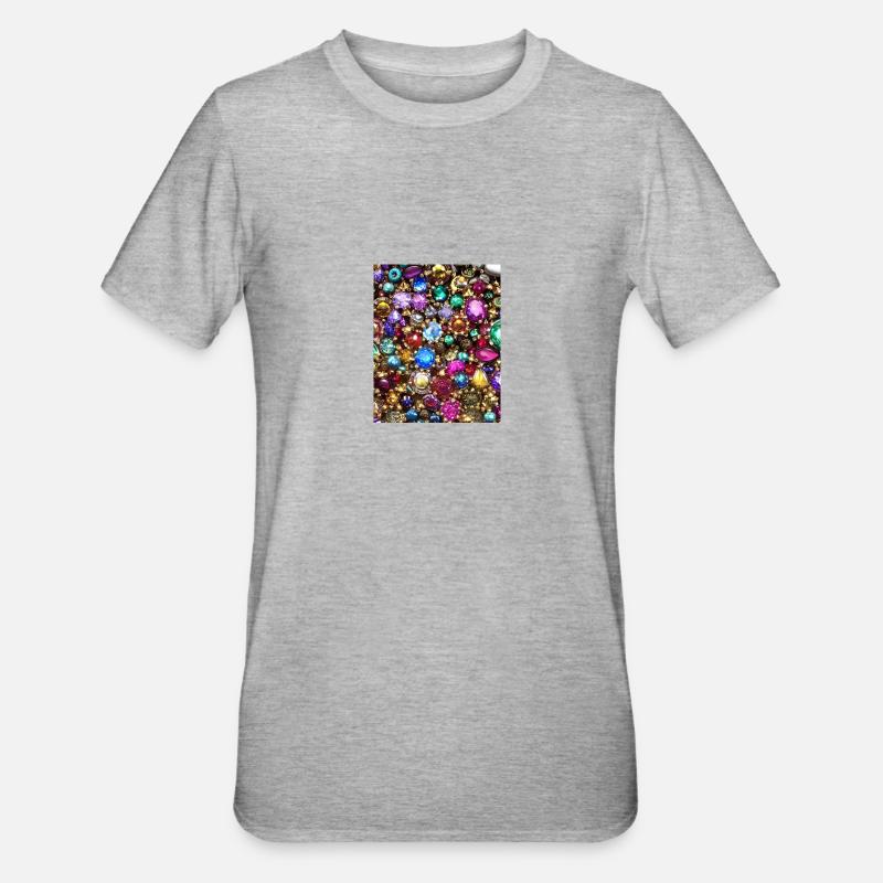 Diamantine dorée - T-shirt polycoton Unisexe - gris chiné