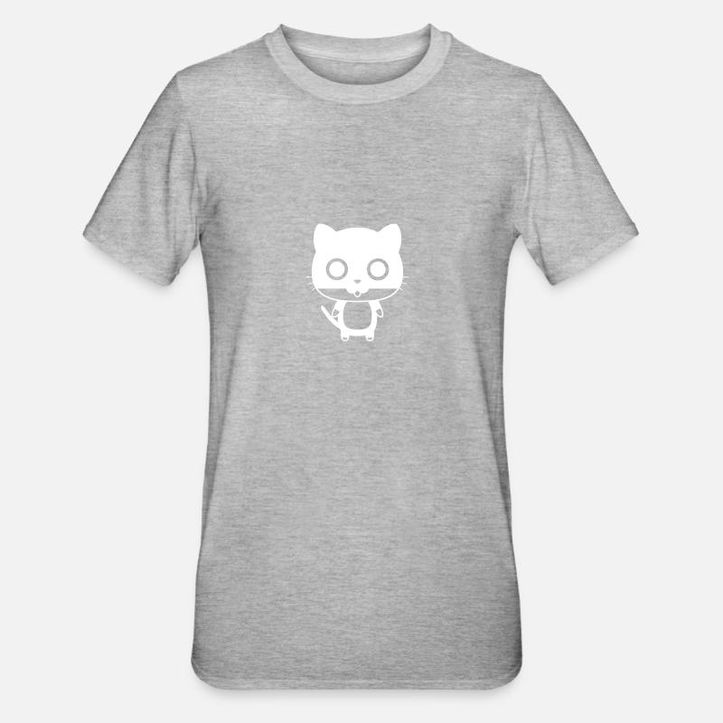 Chats - Chat mignon - T-shirt polycoton Unisexe - gris chiné