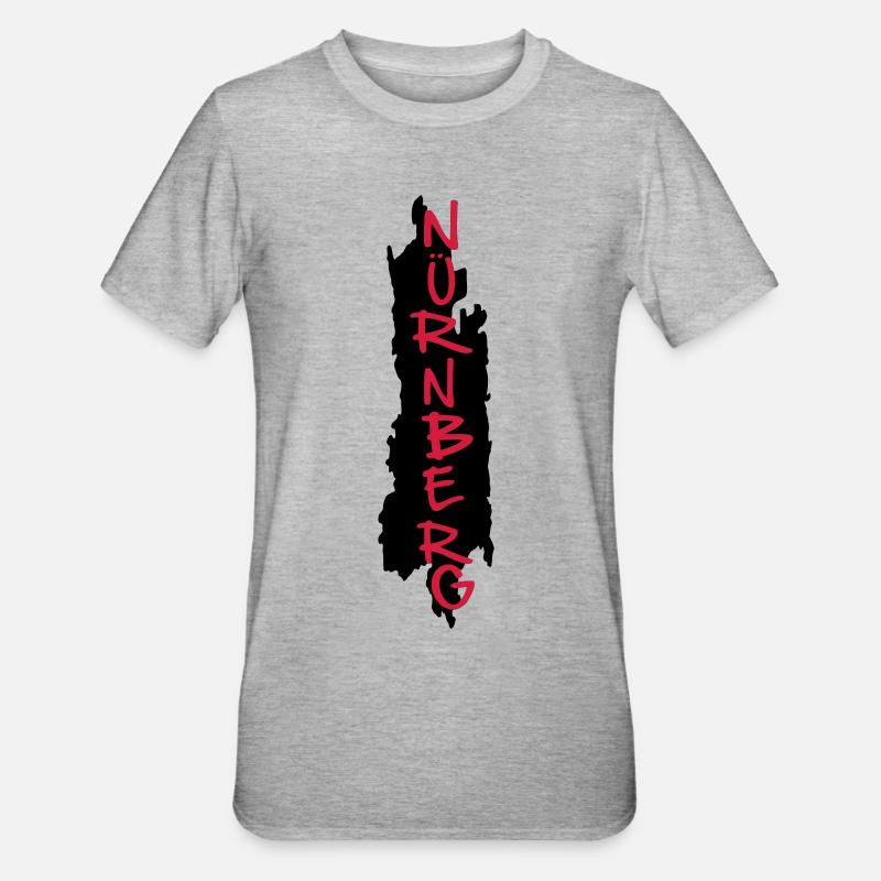 nürnberg - Unisex Polycotton T-Shirt - Grau meliert