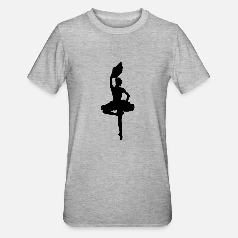 ballet tänzerin - Unisex Polycotton T-Shirt - Grau meliert