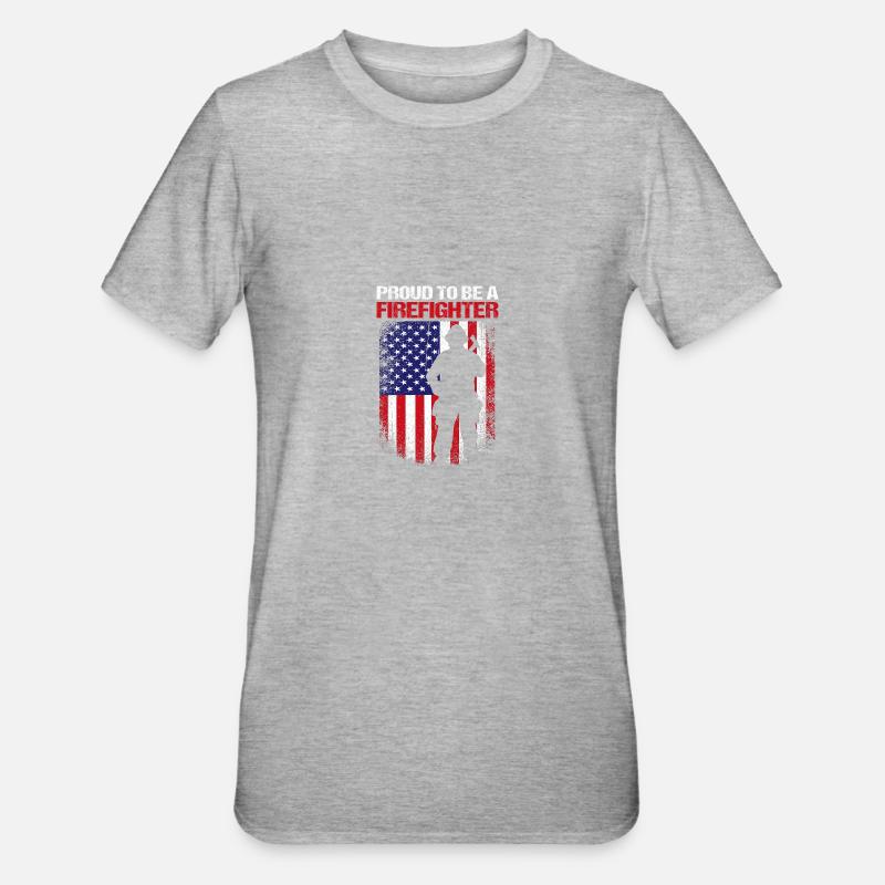 Pompier Pompier - T-shirt polycoton Unisexe - gris chiné