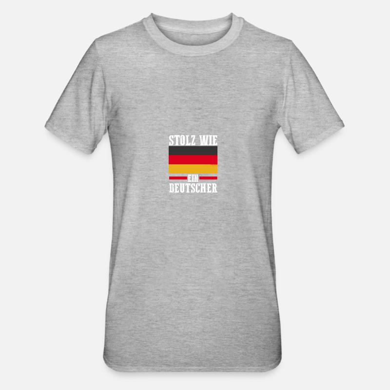 German German Germany - Unisex Polycotton T-Shirt - heather grey