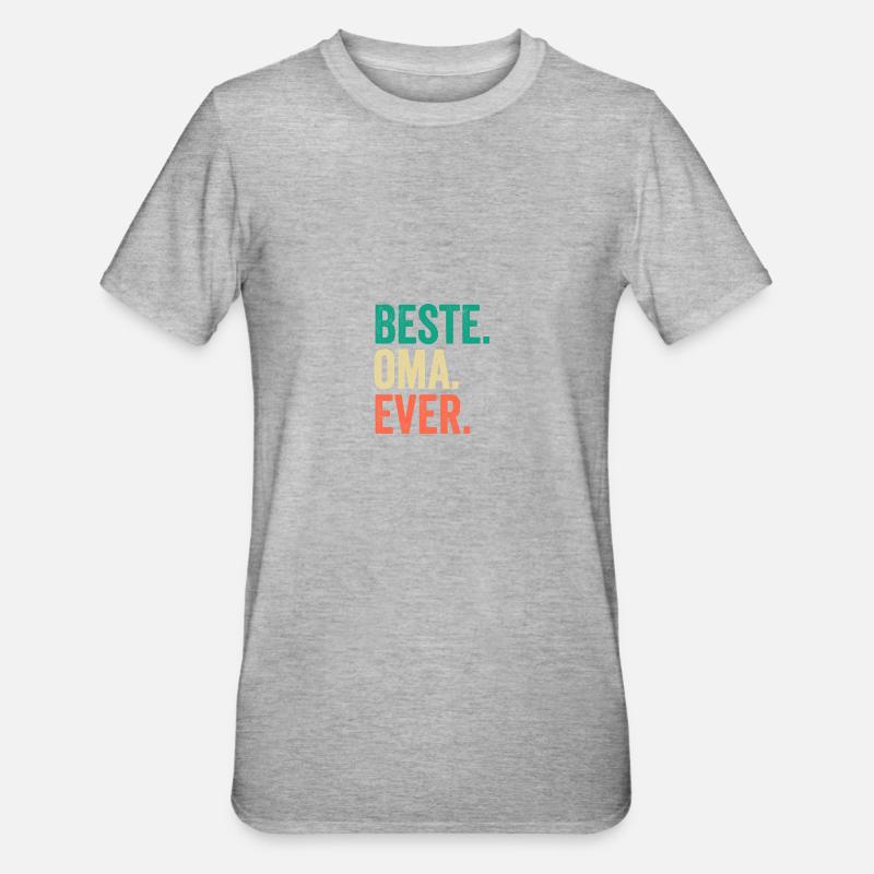 Großmutter Oma - Unisex Polycotton T-Shirt - Grau meliert