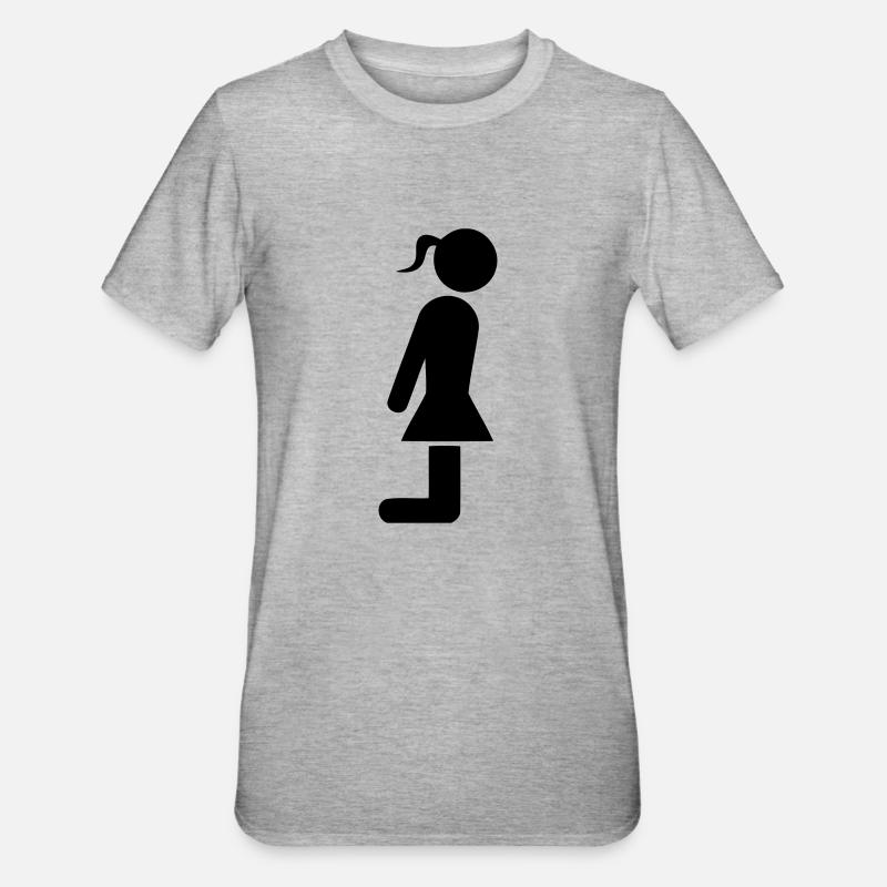 BDSM SUB - Unisex Polycotton T-Shirt - Grau meliert