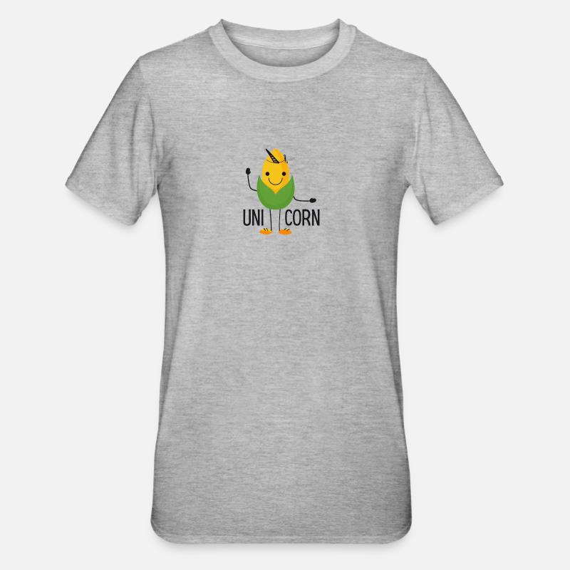 Uni-Corn - Unisex Polycotton T-Shirt - heather grey