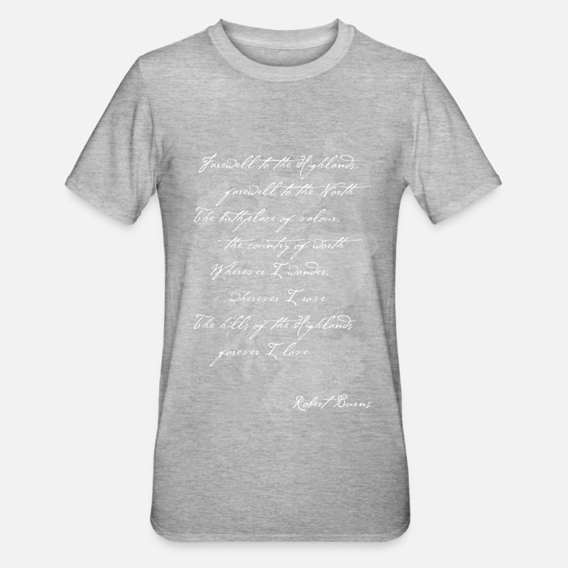 Robert Burns - T-shirt polycoton Unisexe - gris chiné