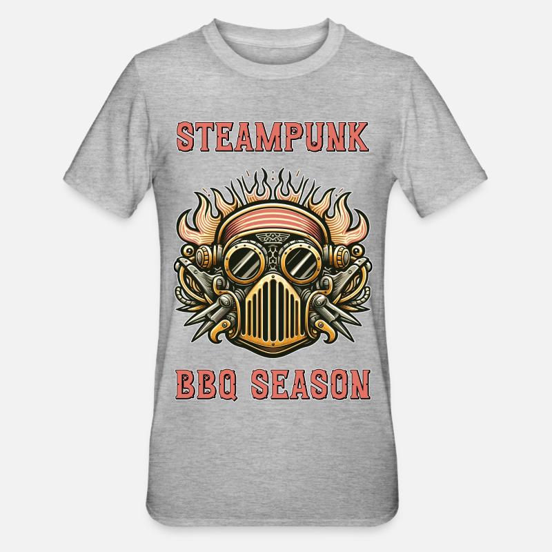 Steampunk BBQ Saison 2 - T-shirt polycoton Unisexe - gris chiné