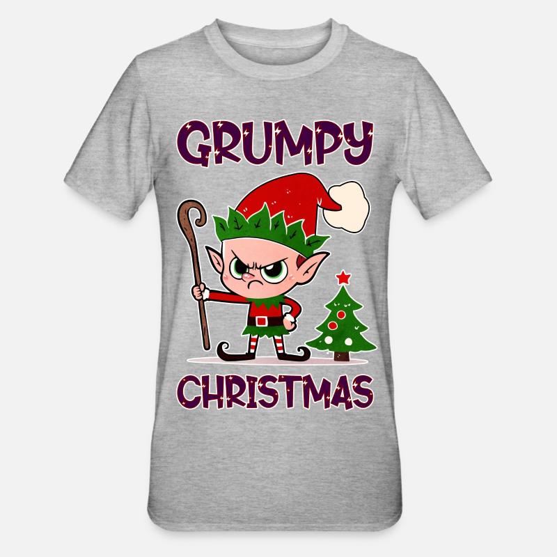 Elfe de Noël - T-shirt polycoton Unisexe - gris chiné