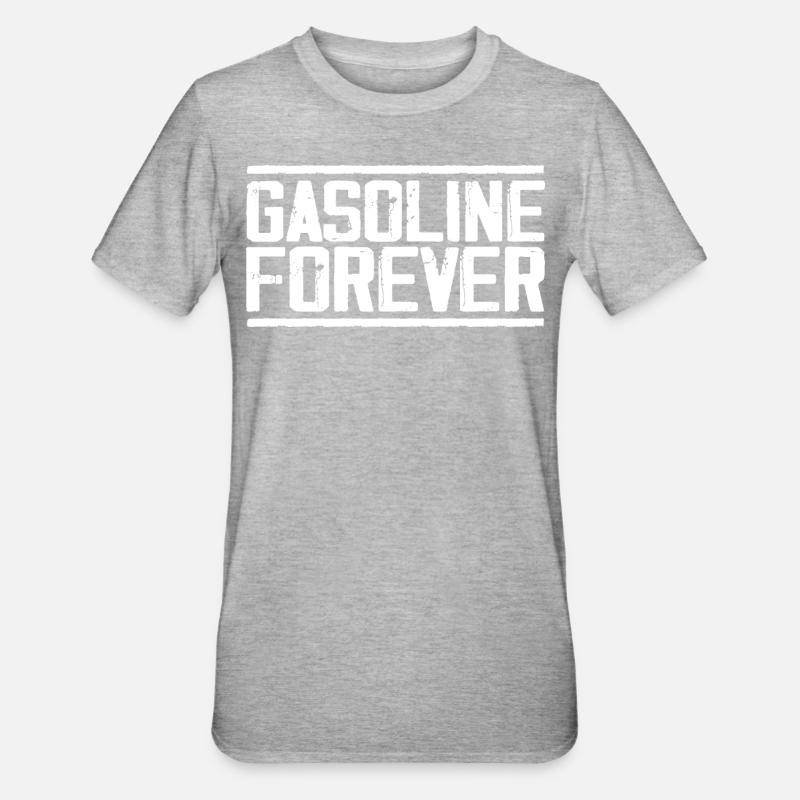 Gasoline Forever - T-shirt polycoton Unisexe - gris chiné