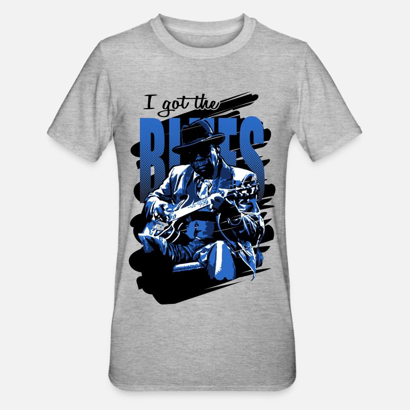 Fick blues - Polycotton-T-shirt unisex - gråmelerad