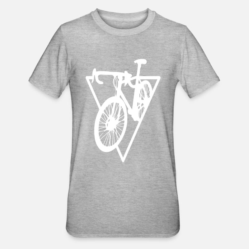 Triangle - Cyclisme - (4) - T-shirt polycoton Unisexe - gris chiné