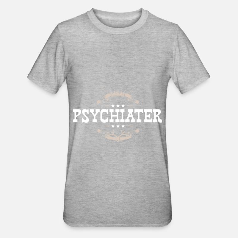 Psychiater Beruf - Unisex Polycotton T-Shirt - Grau meliert