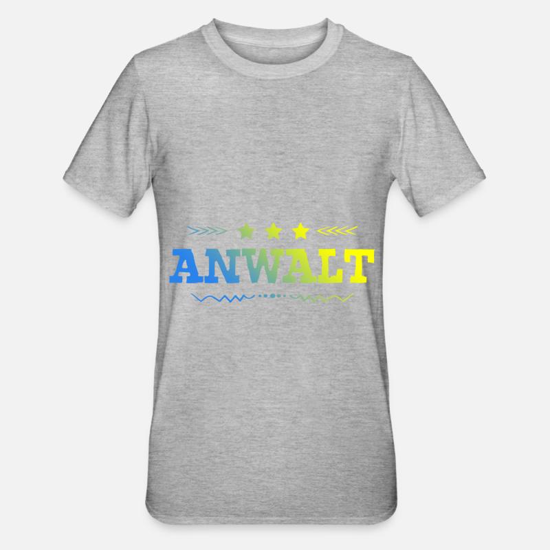 Anwalt Beruf - Unisex Polycotton T-Shirt - Grau meliert