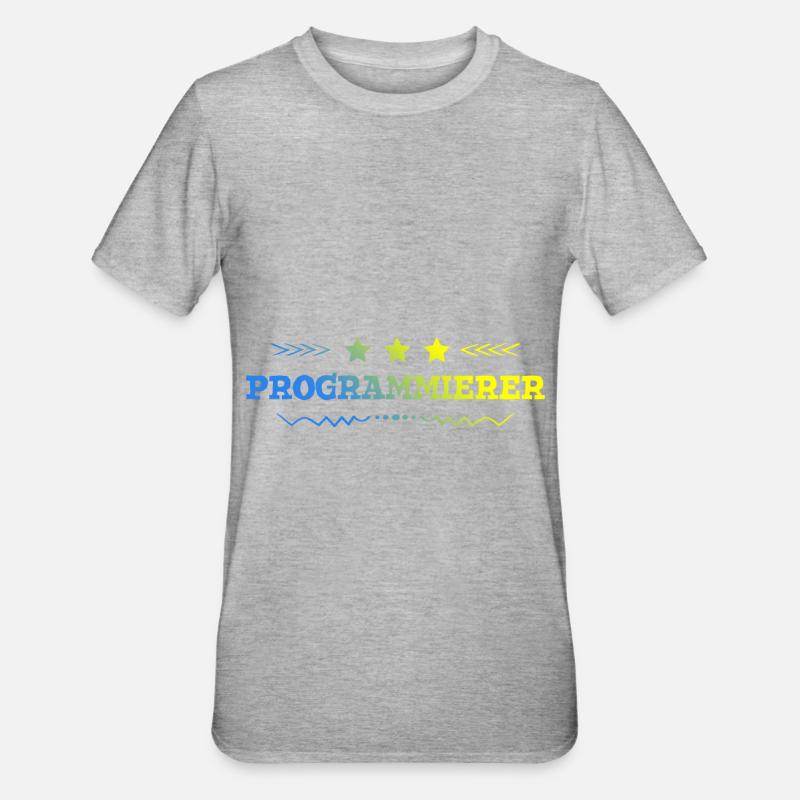 Programmierer Beruf - Unisex Polycotton T-Shirt - Grau meliert