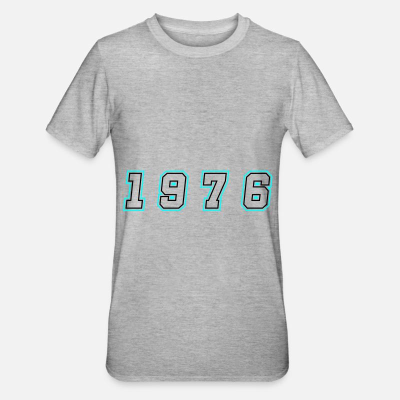 Numéro de l’année 1976 - T-shirt polycoton Unisexe - gris chiné