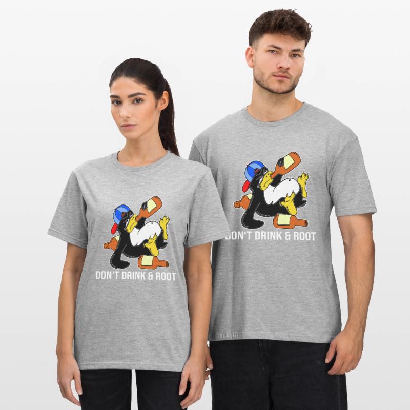 Linux Penguin Sudo Admin Funny Computer Science PC Nerd T-shirt polycoton Unisexe