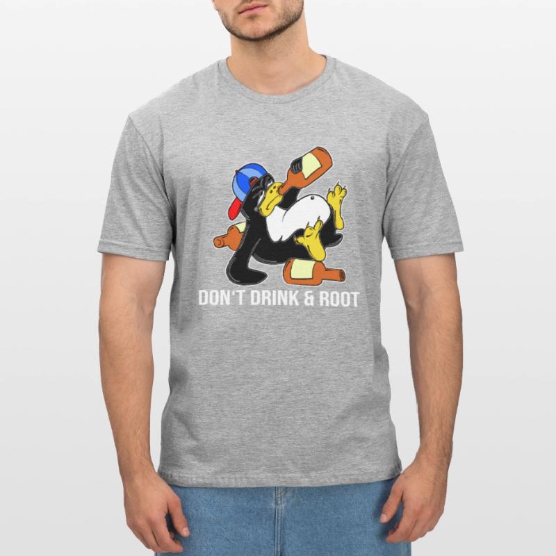 Linux Penguin Sudo Admin Funny Computer Science PC Nerd T-shirt polycoton Unisexe