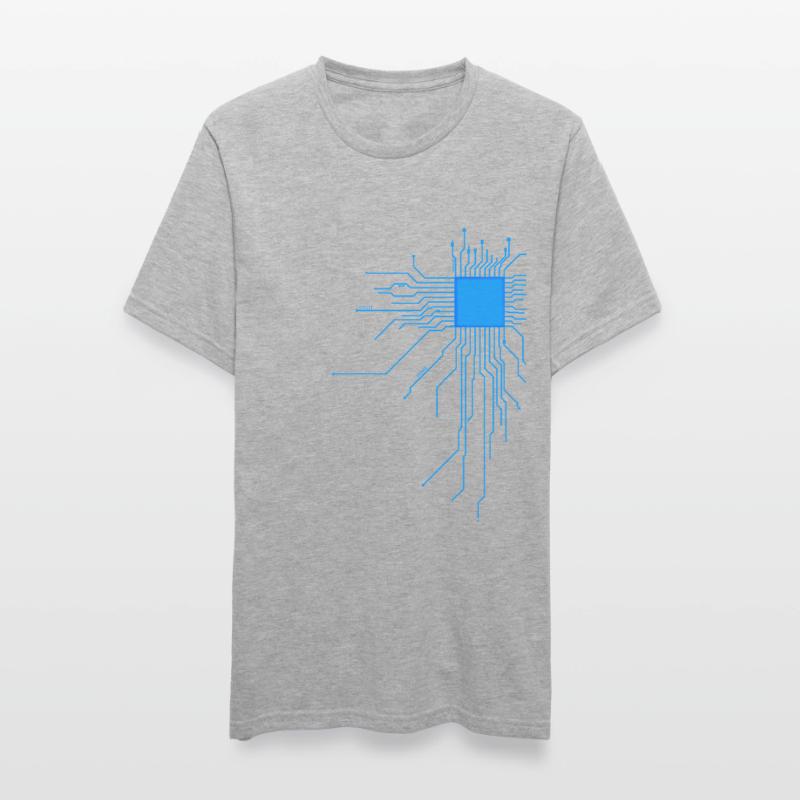 platine blau computer pc Admin Core cpu Nerd code Unisex Polycotton T-Shirt