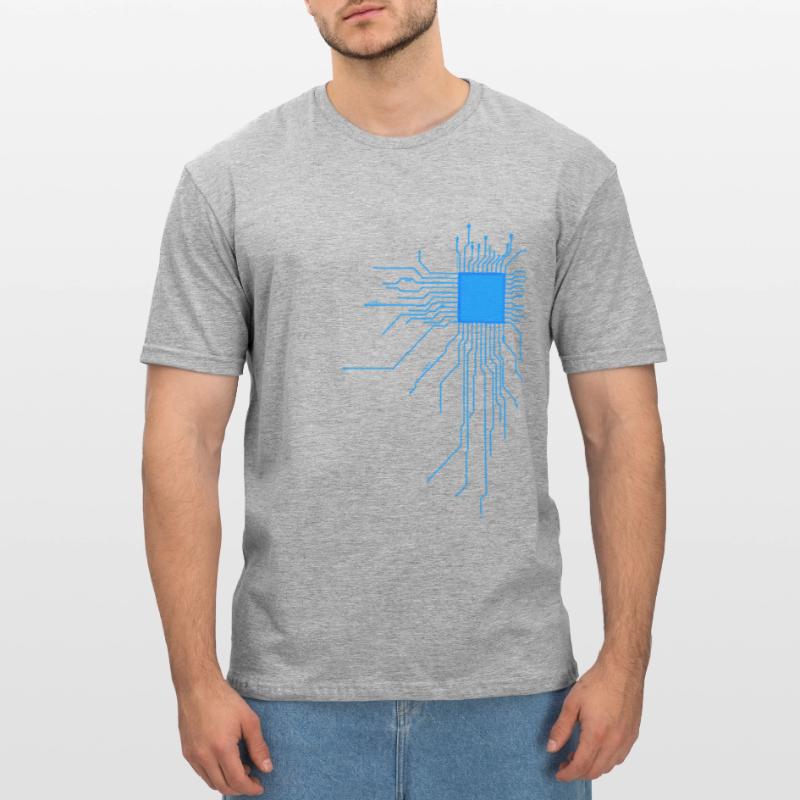 board blue computer pc admin core cpu nerd code Unisex Polycotton T-Shirt