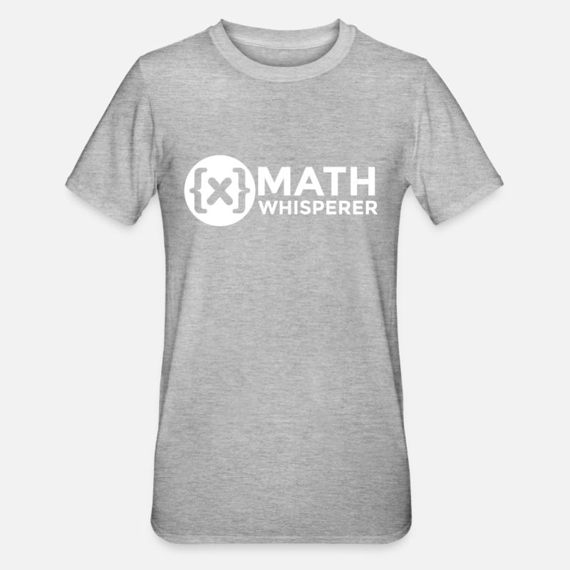 Mathe Flüsterer - Unisex Polycotton T-Shirt - Grau meliert